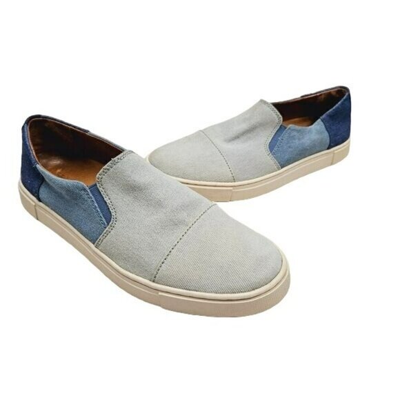 FRYE Women's Gemma Cap Slip On Fashion Sneaker Ombre  Denim on Denim Loafer sz 8 - Picture 1 of 12